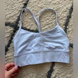 Lululemon Flow Y Longline Bra. Size 4. Pastel Blue